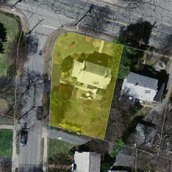 248 Homer St, Newton, MA 02459 aerial view
