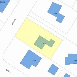 112 Glen Ave, Newton, MA 02459 plot plan
