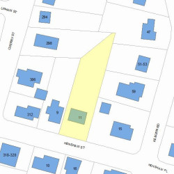 11 Henshaw St, Newton, MA 02465 plot plan