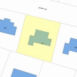 164 Fairway Dr, Newton, MA 02465 plot plan