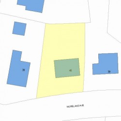 45 Moreland Ave, Newton, MA 02459 plot plan