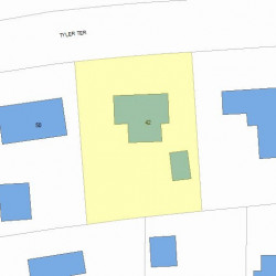 42 Tyler Ter, Newton, MA 02459 plot plan