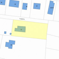 50 Alden Pl, Newton, MA 02465 plot plan