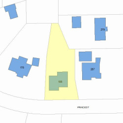 188 Prince St, Newton, MA 02465 plot plan