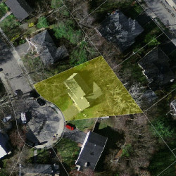 42 Juniper Ln, Newton, MA 02459 aerial view