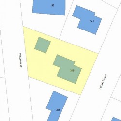 349 Lexington St, Newton, MA 02466 plot plan