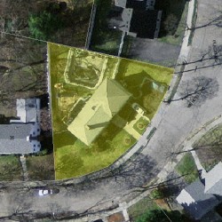 27 Wendell Rd, Newton, MA 02459 aerial view