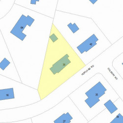 36 Howland Rd, Newton, MA 02465 plot plan