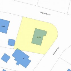 34 Winchester Rd, Newton, MA 02458 plot plan