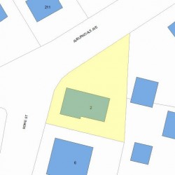 2 Rowe St, Newton, MA 02466 plot plan