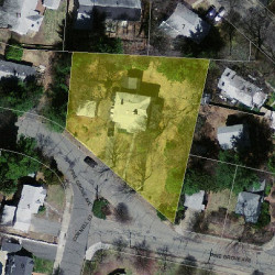 55 Pine Grove Ave, Newton, MA 02462 aerial view