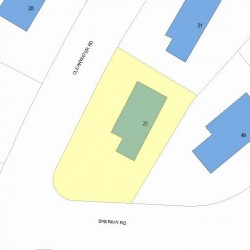 25 Clearwater Rd, Newton, MA 02462 plot plan