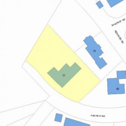 83 Agawam Rd, Newton, MA 02468 plot plan