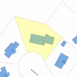 11 Bonaire Cir, Newton, MA 02468 plot plan