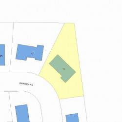 11 Warren Rd, Newton, MA 02468 plot plan