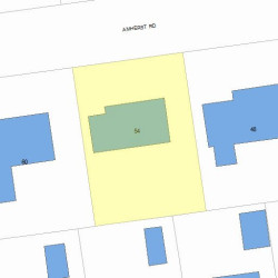 54 Amherst Rd, Newton, MA 02468 plot plan