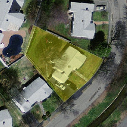 65 Albemarle Rd, Newton, MA 02460 aerial view