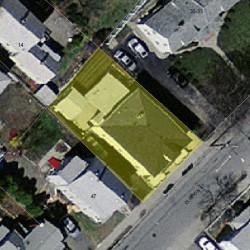 37 Clinton St, Newton, MA 02458 aerial view