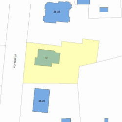 12 Cottage St, Newton, MA 02464 plot plan