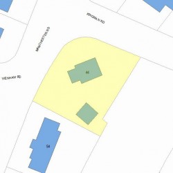 44 Manchester Rd, Newton, MA 02461 plot plan