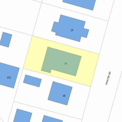 41 Thaxter Rd, Newton, MA 02460 plot plan