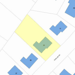 83 Dorcar Rd, Newton, MA 02459 plot plan