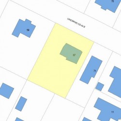 67 Underwood Ave, Newton, MA 02465 plot plan