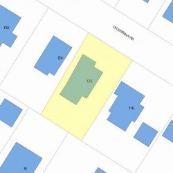 120 Dickerman Rd, Newton, MA 02461 plot plan