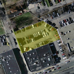 28 Hovey St, Newton, MA 02458 aerial view