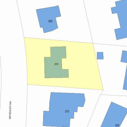 268 Woodcliff Rd, Newton, MA 02461 plot plan
