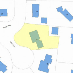 17 Trinity Ter, Newton, MA 02459 plot plan