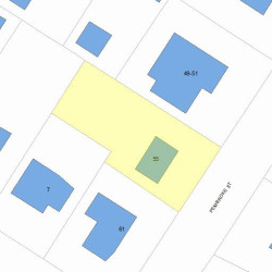 55 Pembroke St, Newton, MA 02458 plot plan