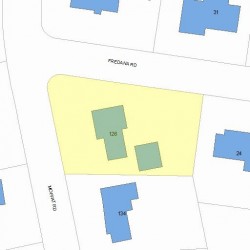 126 Moffat Rd, Newton, MA 02468 plot plan