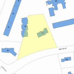 377 Beacon St, Newton, MA 02459 plot plan