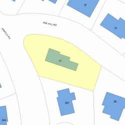 40 Fox Hill Rd, Newton, MA 02459 plot plan