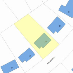 27 Alexander Rd, Newton, MA 02461 plot plan