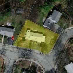 137 Warwick Rd, Newton, MA 02465 aerial view