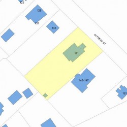 141 Cypress St, Newton, MA 02459 plot plan