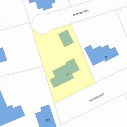 17 Richfield Rd, Newton, MA 02465 plot plan
