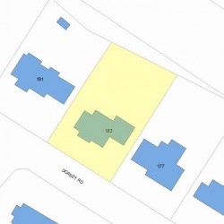 183 Dorset Rd, Newton, MA 02468 plot plan