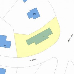 54 Ridge Rd, Newton, MA 02468 plot plan