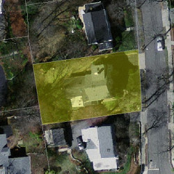 71 Walden St, Newton, MA 02460 aerial view