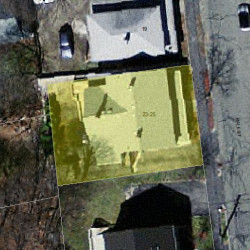 23 Hale St, Newton, MA 02464 aerial view
