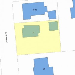 14 Clarendon St, Newton, MA 02460 plot plan