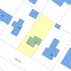 291 Crafts St, Newton, MA 02460 plot plan