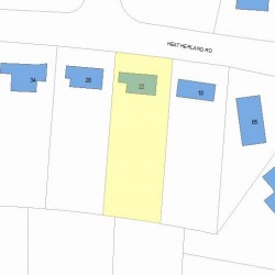 22 Heatherland Rd, Newton, MA 02461 plot plan