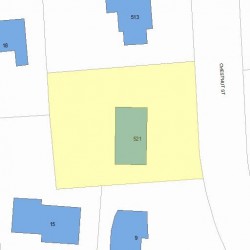 521 Chestnut St, Newton, MA 02468 plot plan