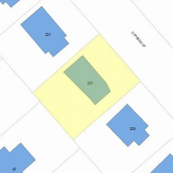225 Cypress St, Newton, MA 02459 plot plan