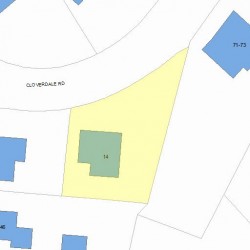 14 Cloverdale Rd, Newton, MA 02459 plot plan