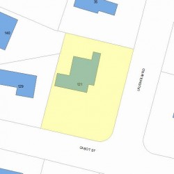 121 Cabot St, Newton, MA 02458 plot plan